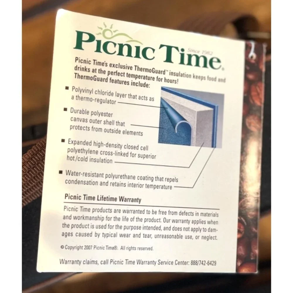 📚Picnic Time • NIB Kona Express Stainless Steel Insulated Beverage Container & - Picture 3 of 4